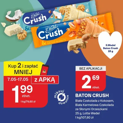 Baton Crush Biała Czekolada z Kokosem E.Wedel promocja w Chorten