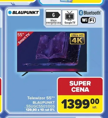 Telewizor 55" BLAUPUNKT 55UGC5501/00S promocja w Carrefour