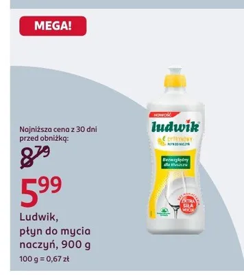 Płyn do mycia naczyń promocja w Rossmann