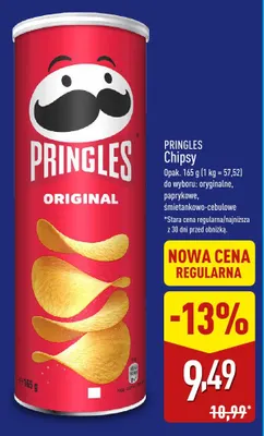 Chipsy Pringles paprykowe promocja w Aldi