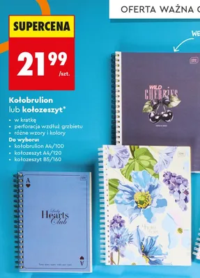 Kołozeszyt A4 Interdruk 120 kartek promocja w Biedronka