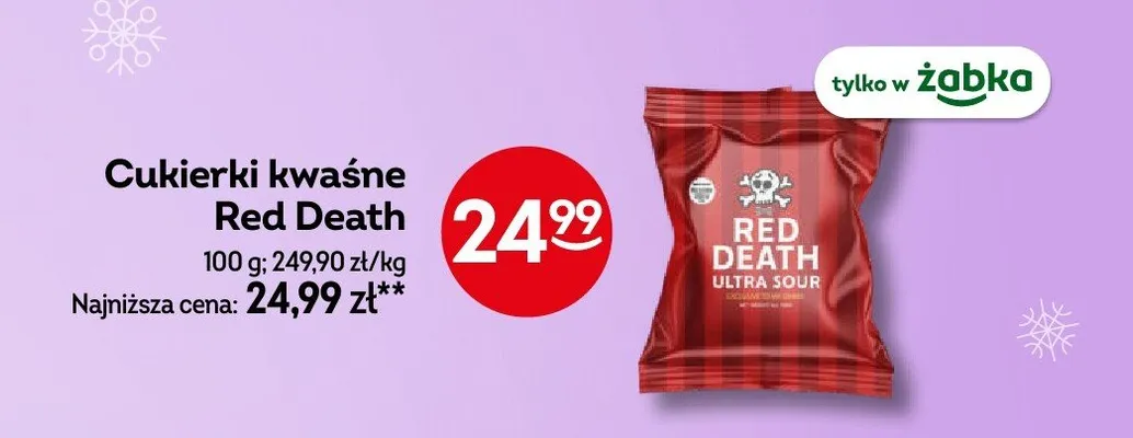Cukierki kwaśne Red Death promocja w Żabka