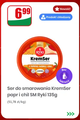 Ser do smarowania KremSer z papryką słodką i chili SM Ryki promocja w Dino