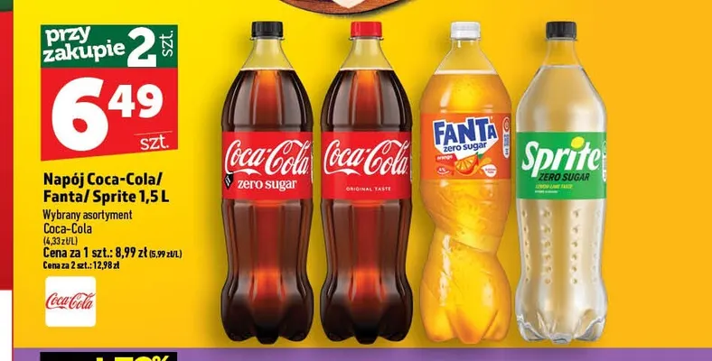 Napój gazowany Sprite Zero Sugar promocja w TOPAZ