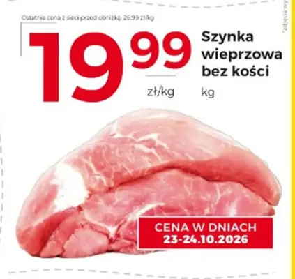 Szynka wieprzowa bez kości promocja w Frac