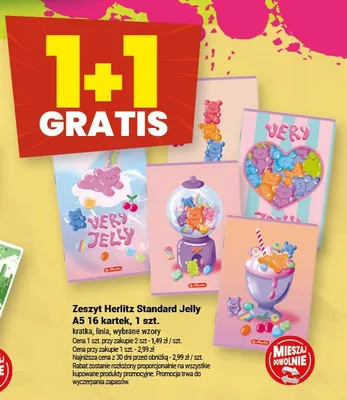 Zeszyt Herlitz Standard Jelly A5 16 kartek kratka promocja w Twój Market