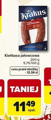 Kiełbasa jałowcowa promocja w Carrefour Market