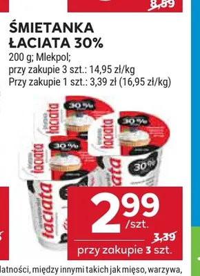 Śmietanka Łaciata 30% promocja w Stokrotka