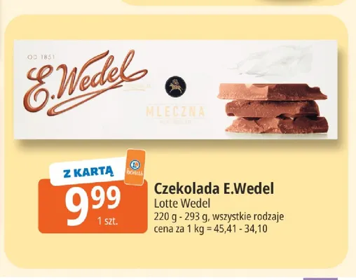 Czekolada Wedel promocja w Leclerc