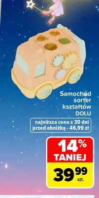 Samochód sorter kształtów Dolu promocja w Carrefour
