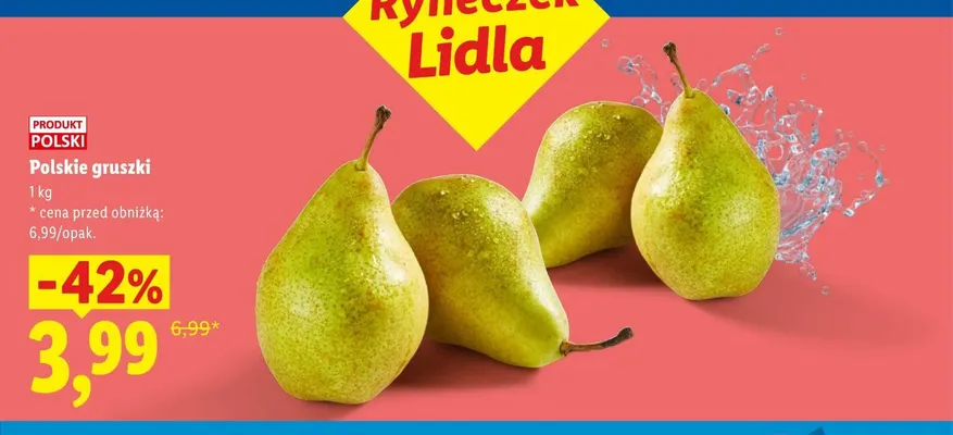 Gruszki polskie Ryneczek Lidla promocja w Lidl
