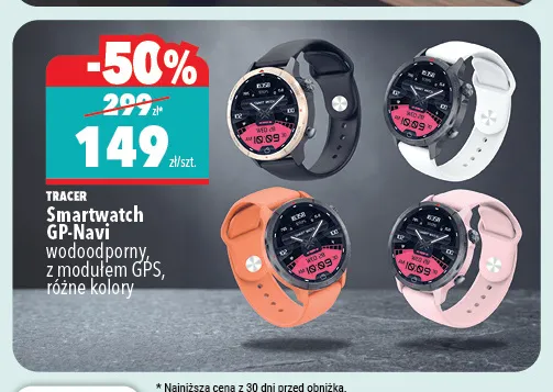 Smartwatch Tracer GP-Navi promocja w Biedronka Home