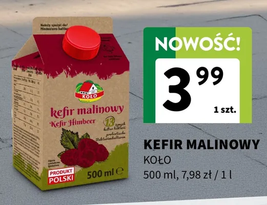 Kefir malinowy Koło promocja w Intermarche