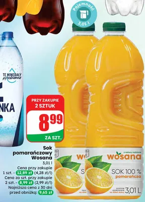 Sok pomarańczowy Wosana promocja w Dino