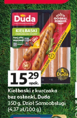 Kiełbaski z kurczaka bez osłonki Duda promocja w Auchan