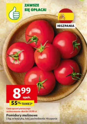 Pomidory malinowe promocja w Auchan