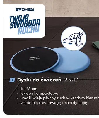 Dyski do ćwiczeń Spokey 2-pak 18 cm promocja w Biedronka