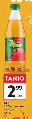 Sok 100% owoców O la la! jabłko promocja w Intermarche