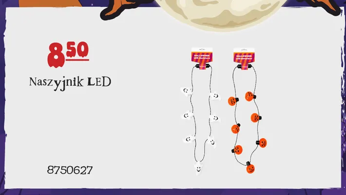 Naszyjnik LED dynie promocja w MR. DIY