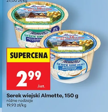 Serek wiejski różne rodzaje promocja w Biedronka