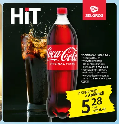 Napój gazowany Coca-Cola promocja w Selgros