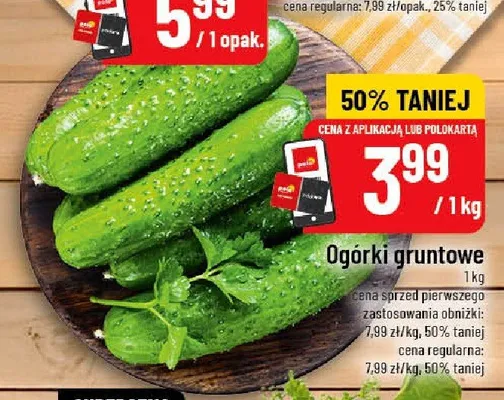 Ogórki gruntowe promocja w POLOmarket