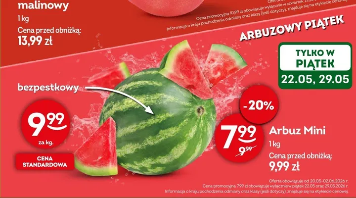 Arbuz Mini bezpestkowy promocja w Żabka