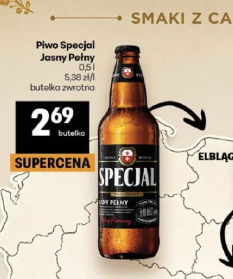 Piwo Specjal Jasny Pełny promocja w Delikatesy Centrum