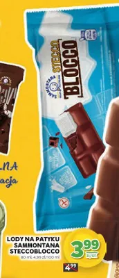 Lody na patyku Steccoblocco Sammontana promocja w Stokrotka