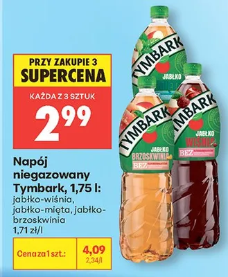 Napój niegazowany Tymbark jabłko-brzoskwinia promocja w Biedronka