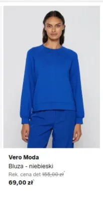 Bluza Vero Moda niebieski promocja w Lounge by Zalando