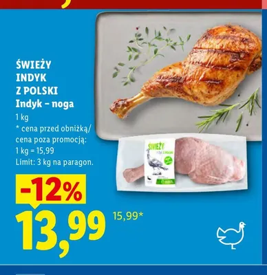 Noga z indyka Świeży Indyk z Polski promocja w Lidl