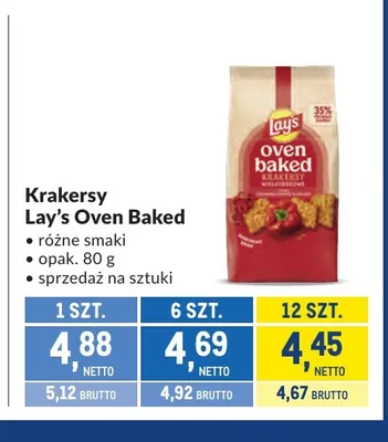 Krakersy Lay's Oven Baked promocja w Makro