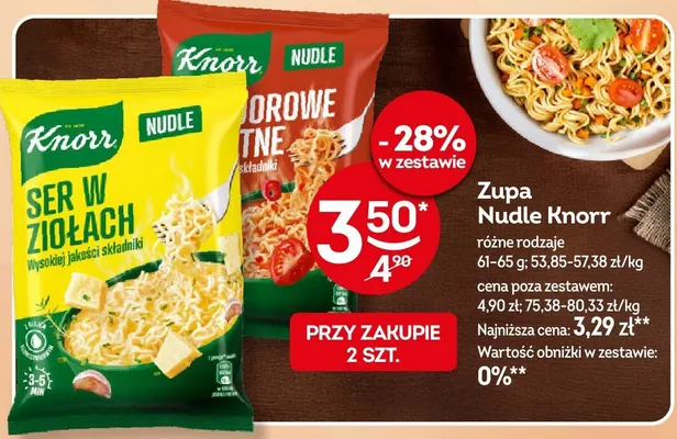 Zupa Nudle Knorr Ser w ziołach promocja w Żabka