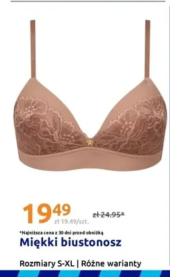 Miękki biustonosz promocja w Action