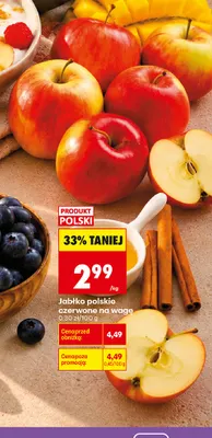 Jabłka polskie czerwone na wagę promocja w Biedronka