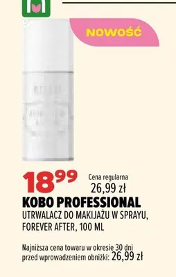 Utrwalacz do makijażu w sprayu Kobo Professional Forever After promocja w Drogerie Natura