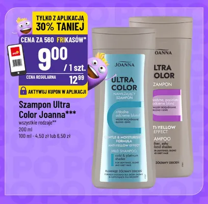 Szampon Ultra Color Joanna srebrne popielate odcienie blond promocja w POLOmarket