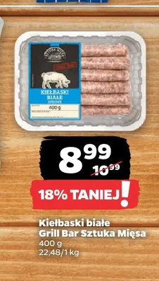 Kiełbaski białe Grill Bar Sztuka Mięsa promocja w Netto