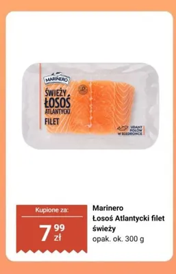 Łosoś Atlantycki filet świeży Marinero promocja w Biedronka