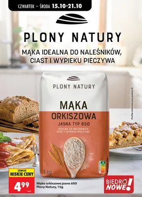 Mąka orkiszowa jasna typ 650 Plony Natury promocja w Biedronka