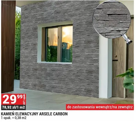 Kamień elewacyjny Arsele Carbon promocja w Merkury Market