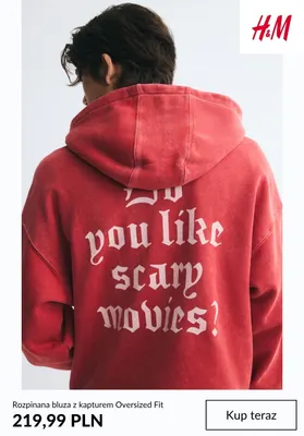 Rozpinana bluza z kapturem Oversized Fit H & M promocja w H&M