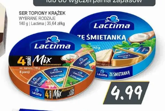 Ser topiony krążek ze śmietanką Lactima promocja w Słoneczko