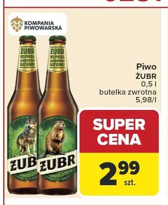Piwo Żubr promocja w Carrefour