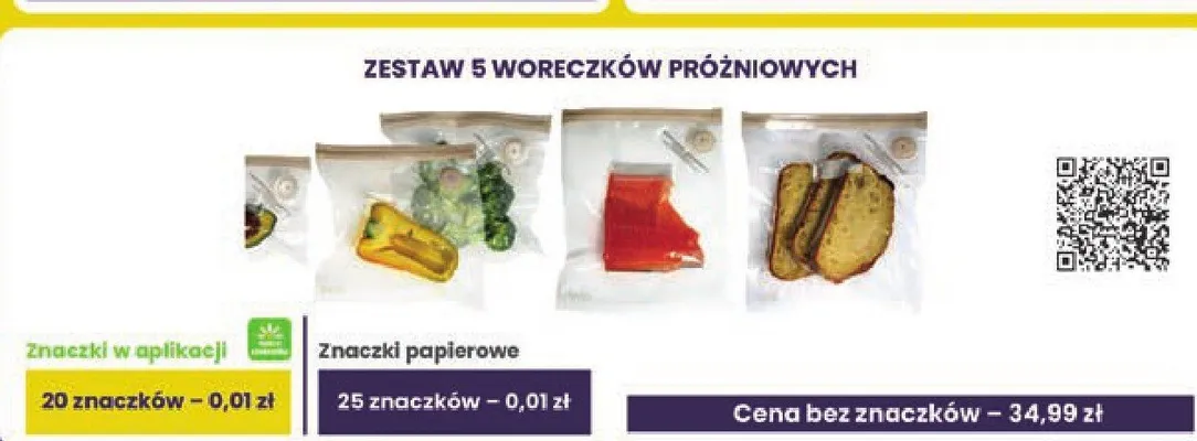 Zestaw 5 woreczków próżniowych promocja w Stokrotka