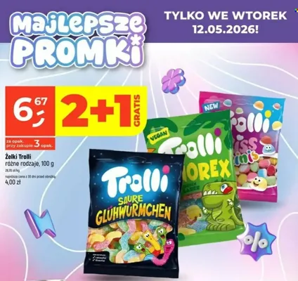 Żelki Trolli promocja w Dealz