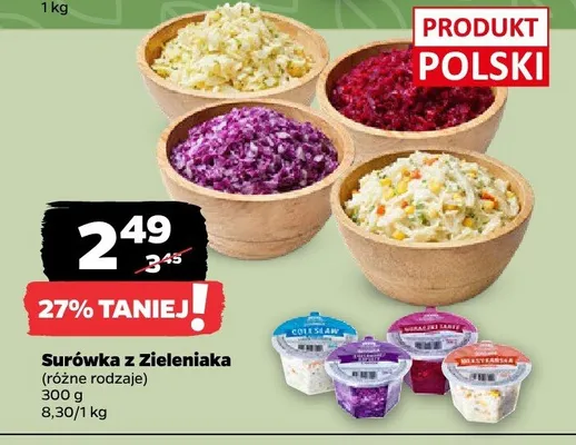 Surówka z Zieleniaka różne rodzaje promocja w Netto