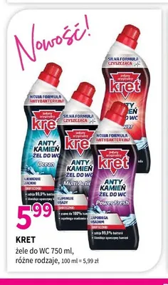 Żel do WC Kret promocja w Drogerie Polskie
