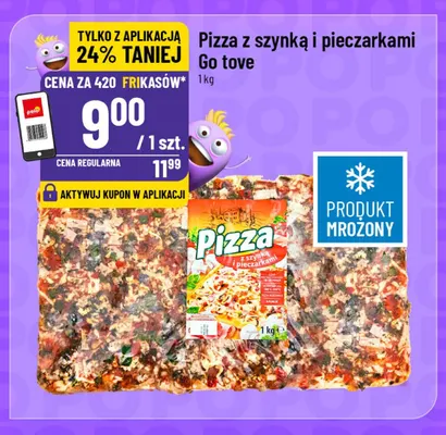 Pizza z szynką i pieczarkami Go Tove promocja w POLOmarket